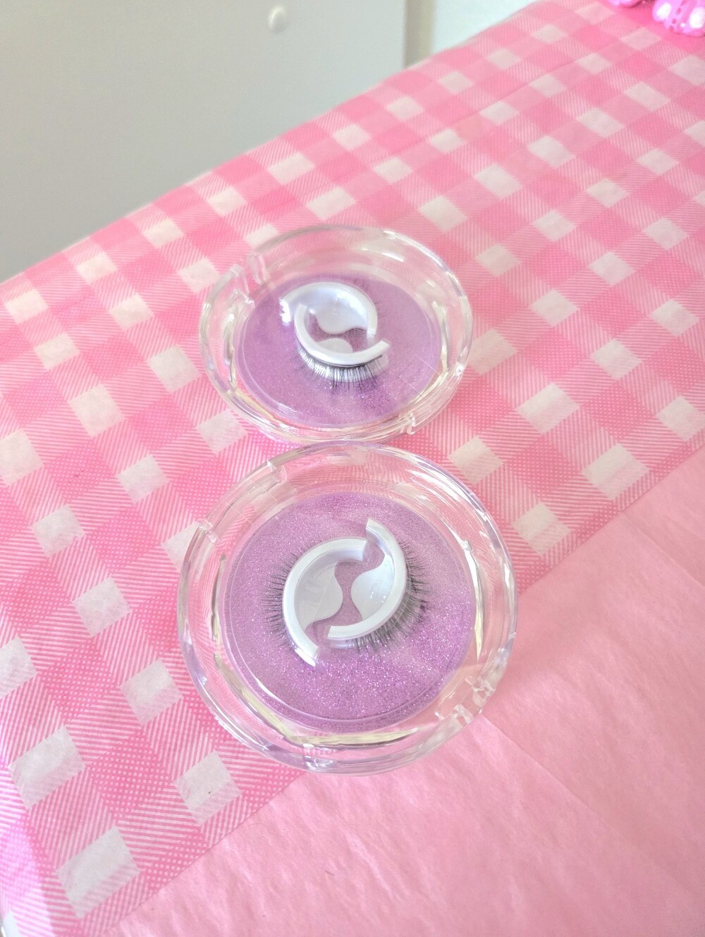 Reusable Realistic Lashes with Glittery Purple Base